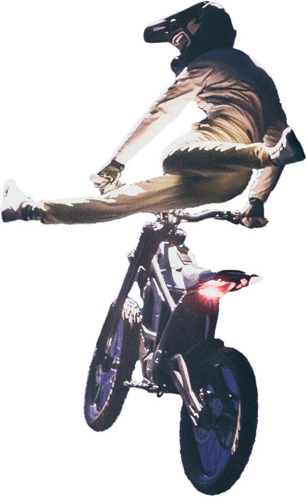 Motor Cycle trick rider entertaining at the Winter Circus